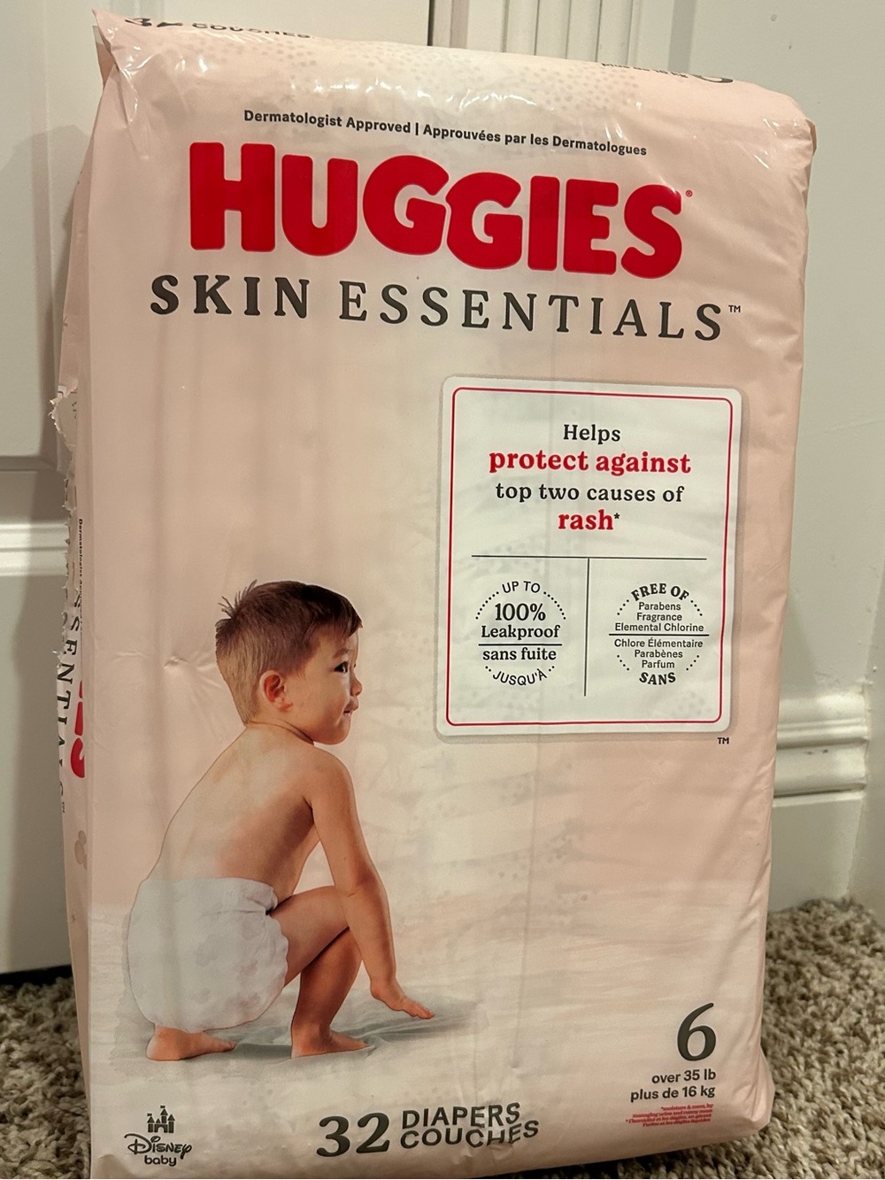 Huggies Skin Essentials Diapers Size 6 (32 Count)